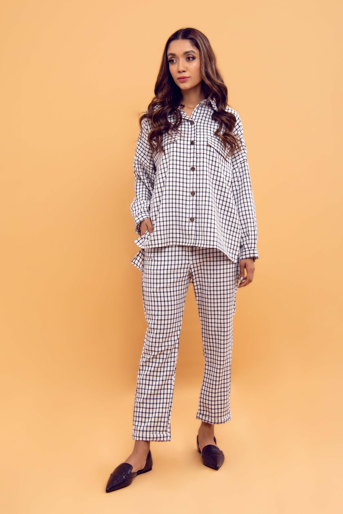 Checkered clearance co ord