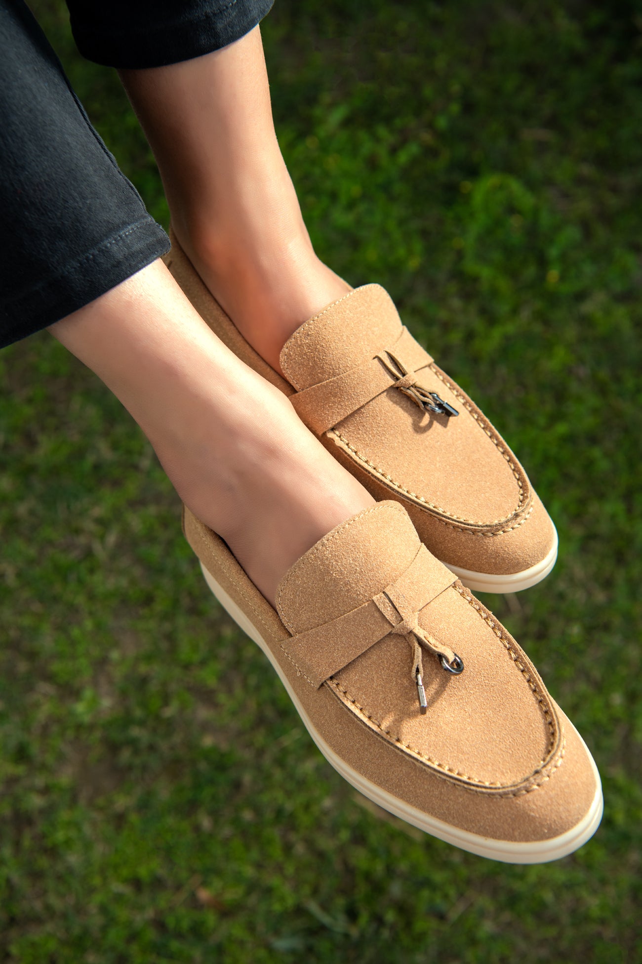 Tan suede loafers on sale womens